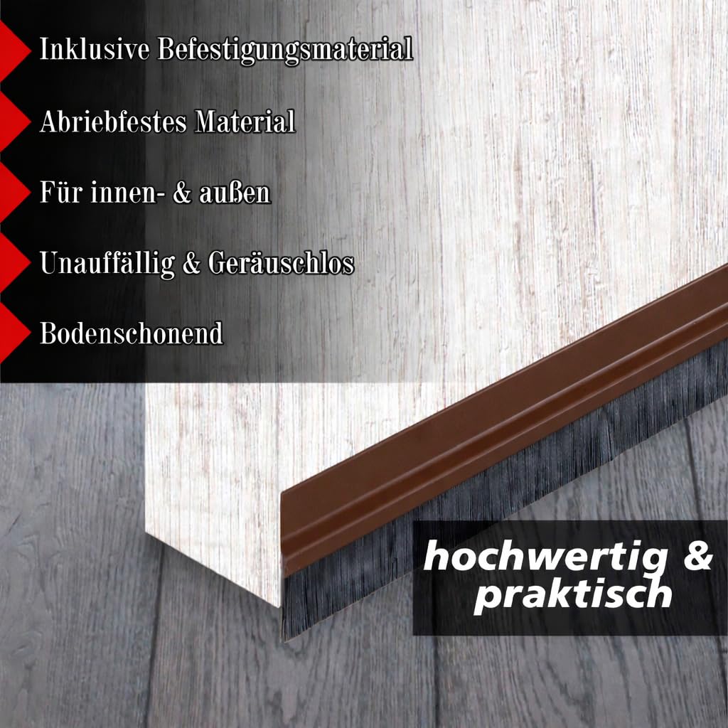 PRIOstahl Bürstendichtung Türdichtung braun 1 m selbstklebend