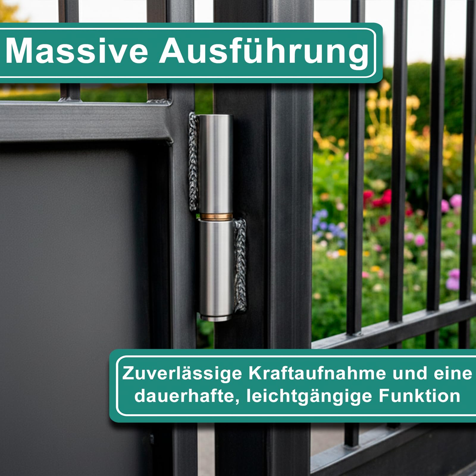 PRIOstahl Anschweißscharnier 6x60mm V2A 4 Stück Schwerlast