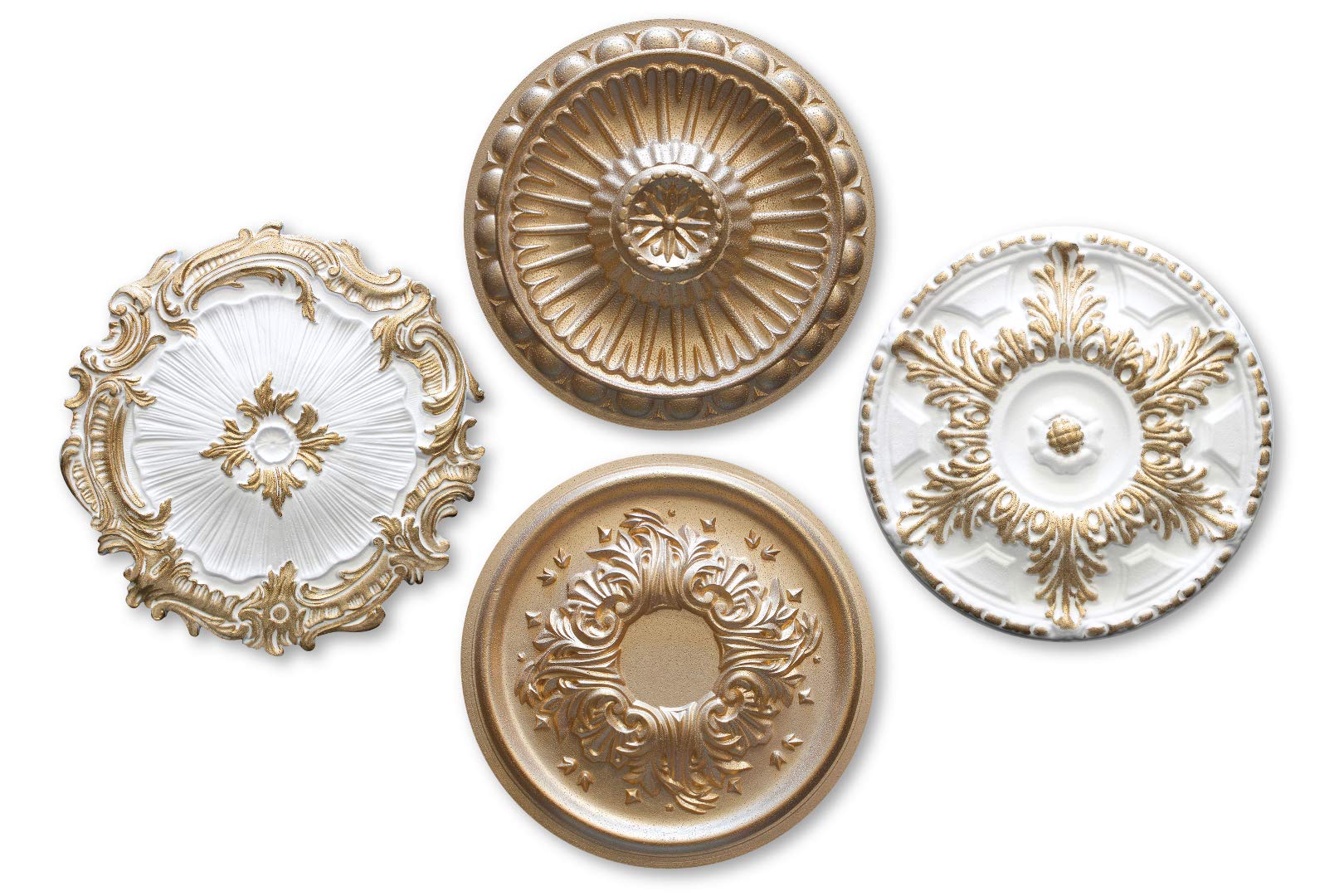 Hexim Stuckrosette R-15 Gold Deckenrosette Ø34cm EPS