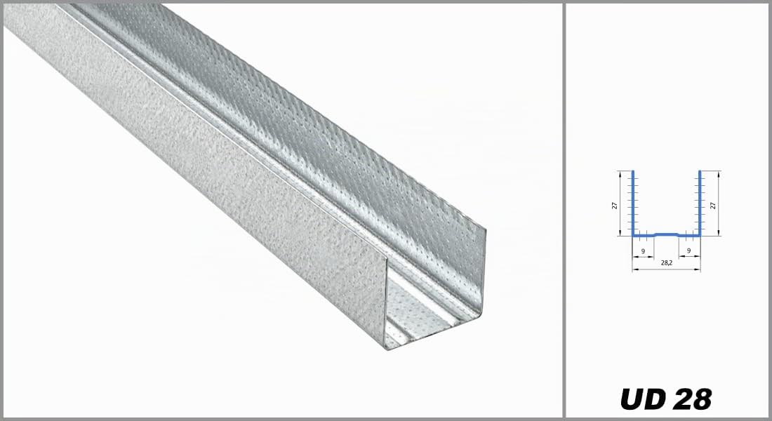 Hexim Bauen Renovieren UD Profil 28/27 verzinkt 20 Meter Decke