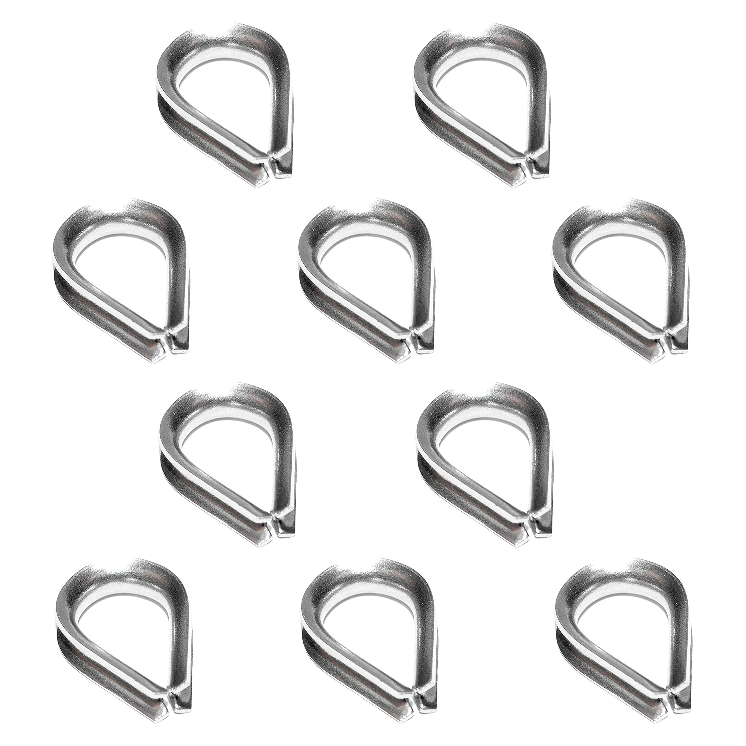 PRIOstahl Geländerbau Kausche 10 mm Edelstahl V4A 10 Stück