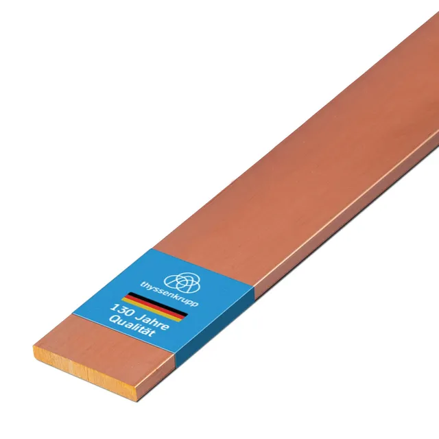 thyssenkrupp Kupfer Flachstange 10x3 mm 1500 mm