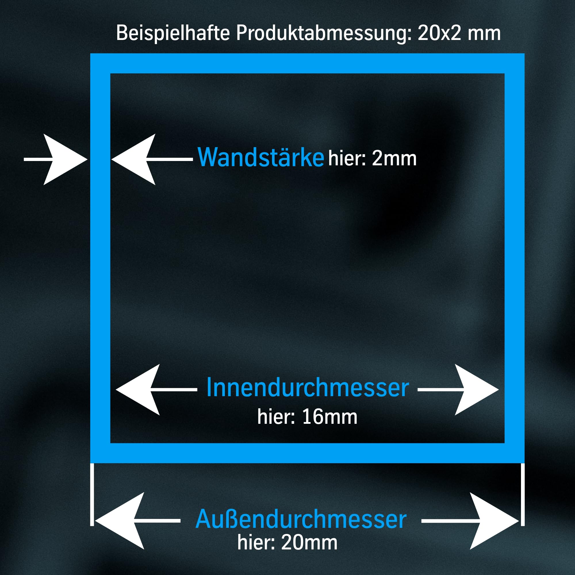 thyssenkrupp Vierkantrohr Edelstahl 25x25x2 mm 2450 mm V2A