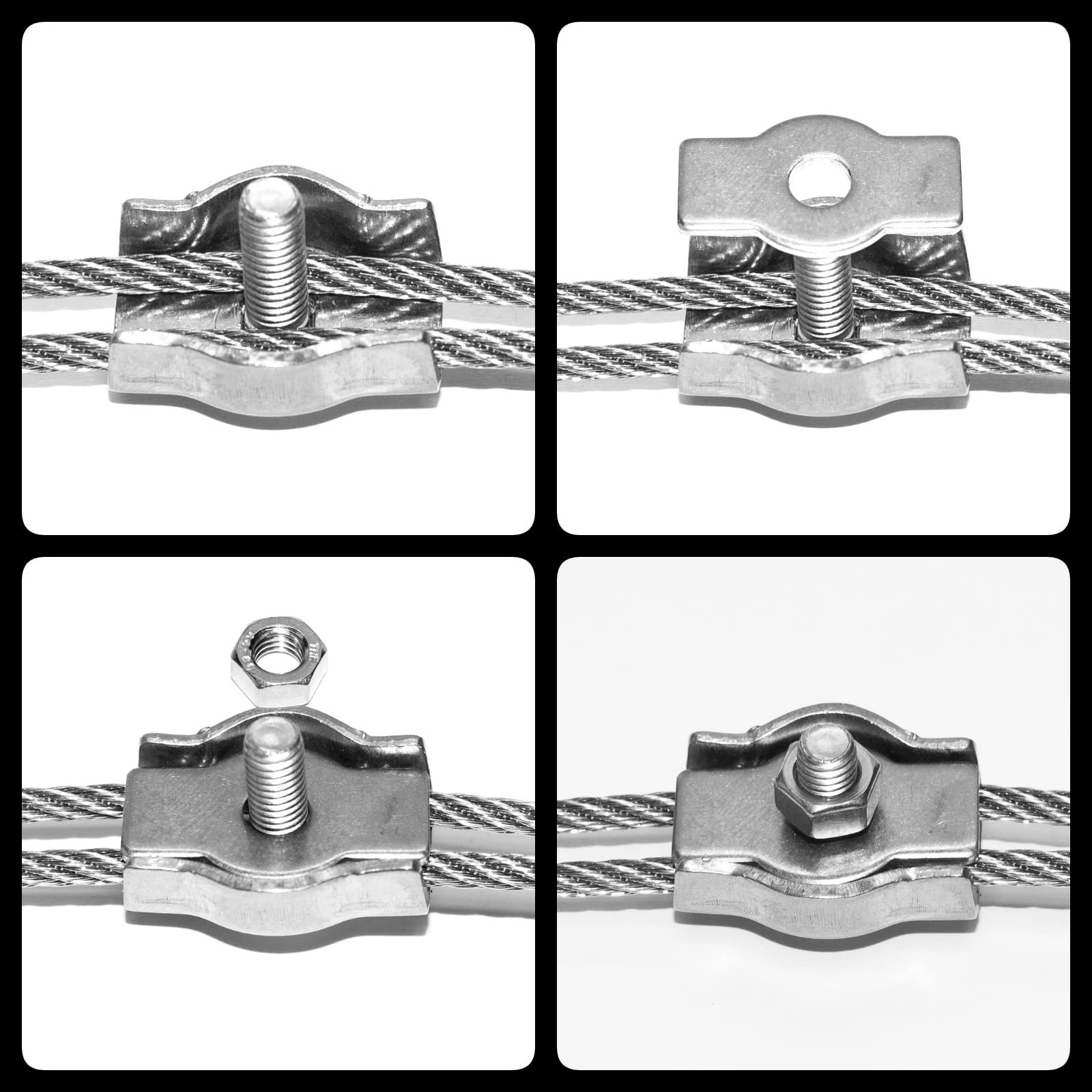 PRIOstahl Geländerbau Simplexklemmen 6mm V4A 10 Stück