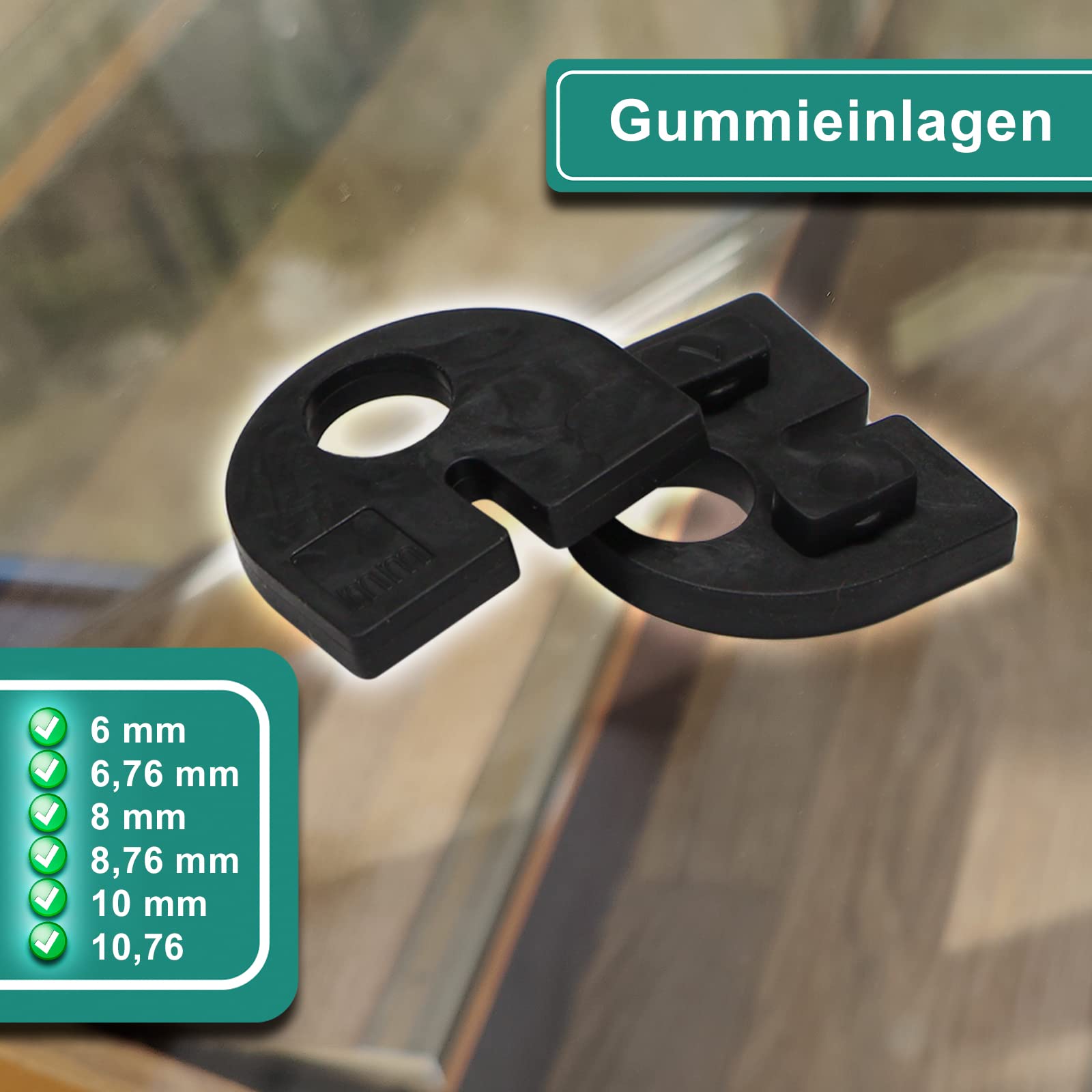PRIOstahl Glashalter Glasklemmen 6 mm flach 4 Stück