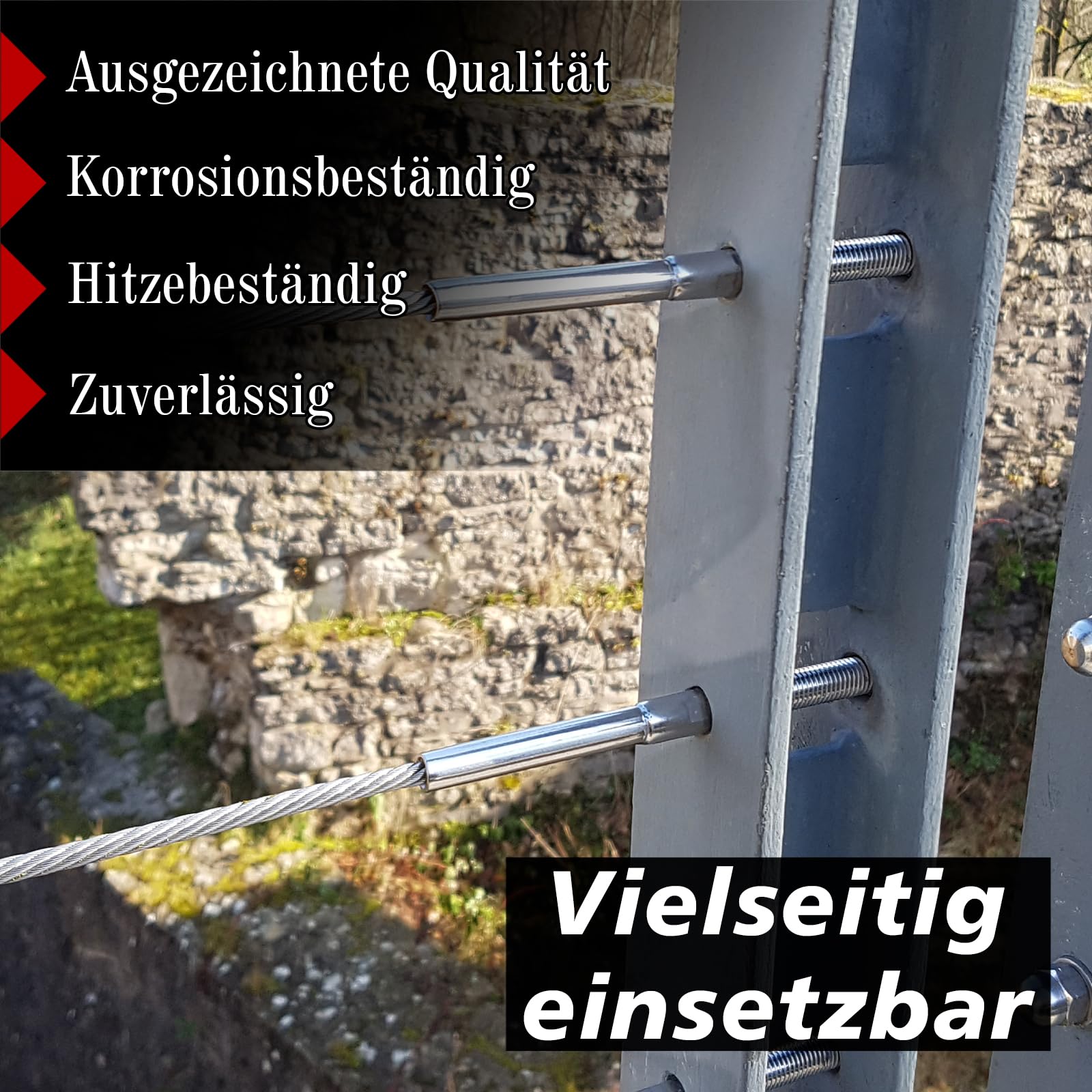PRIOstahl Walzterminal Seilterminal 4 mm V4A 4 Stück