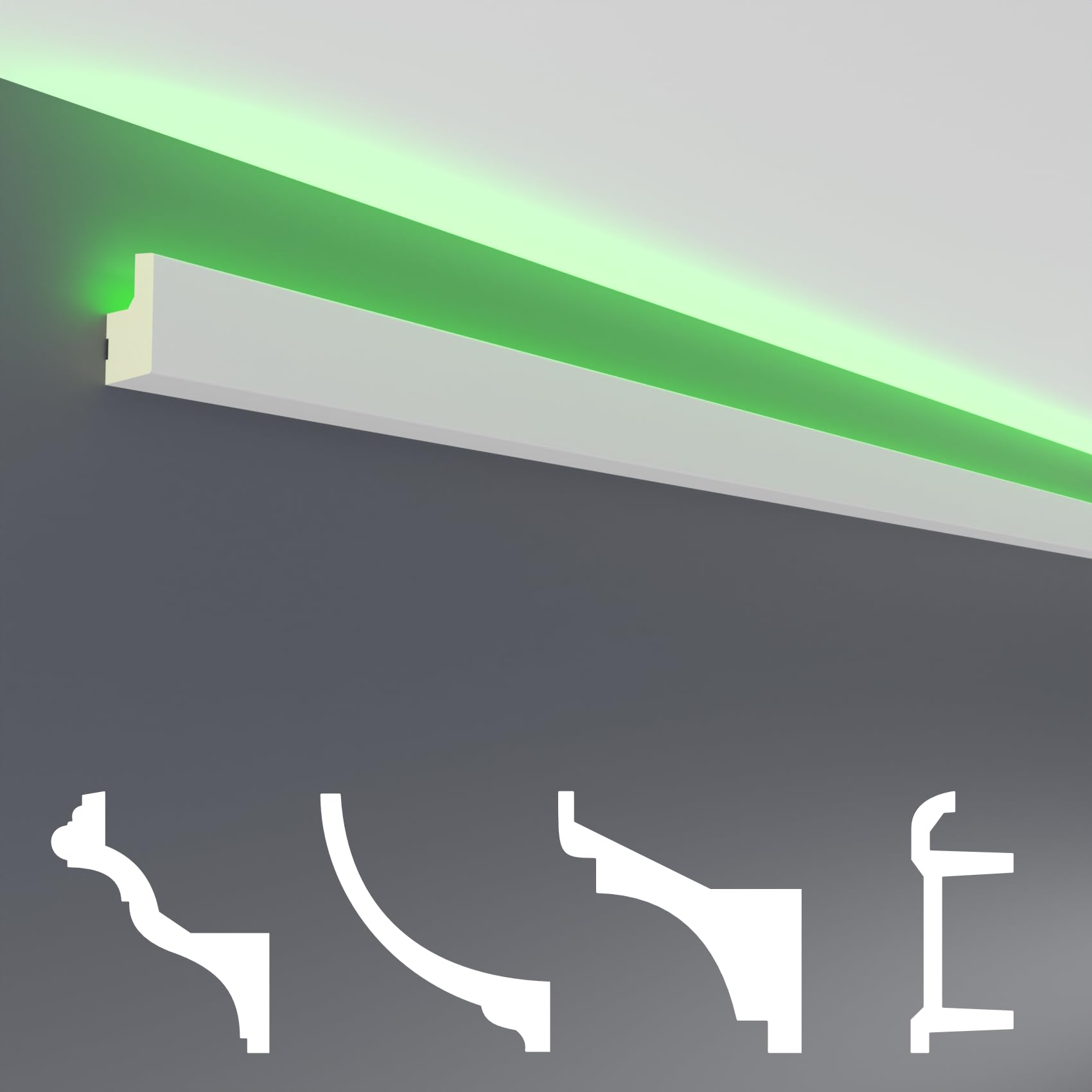 Hexim LED-19 LED Deckenleiste 10 m weiß PU