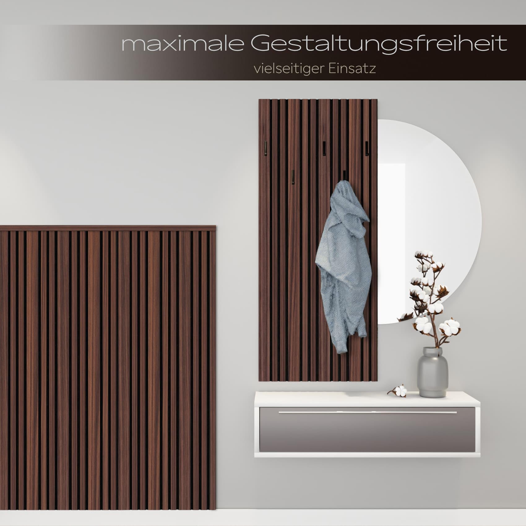 Hexim Mila Akustikpaneele Holz Catania Oak 278x60 cm 3,34 m² 2 Stück