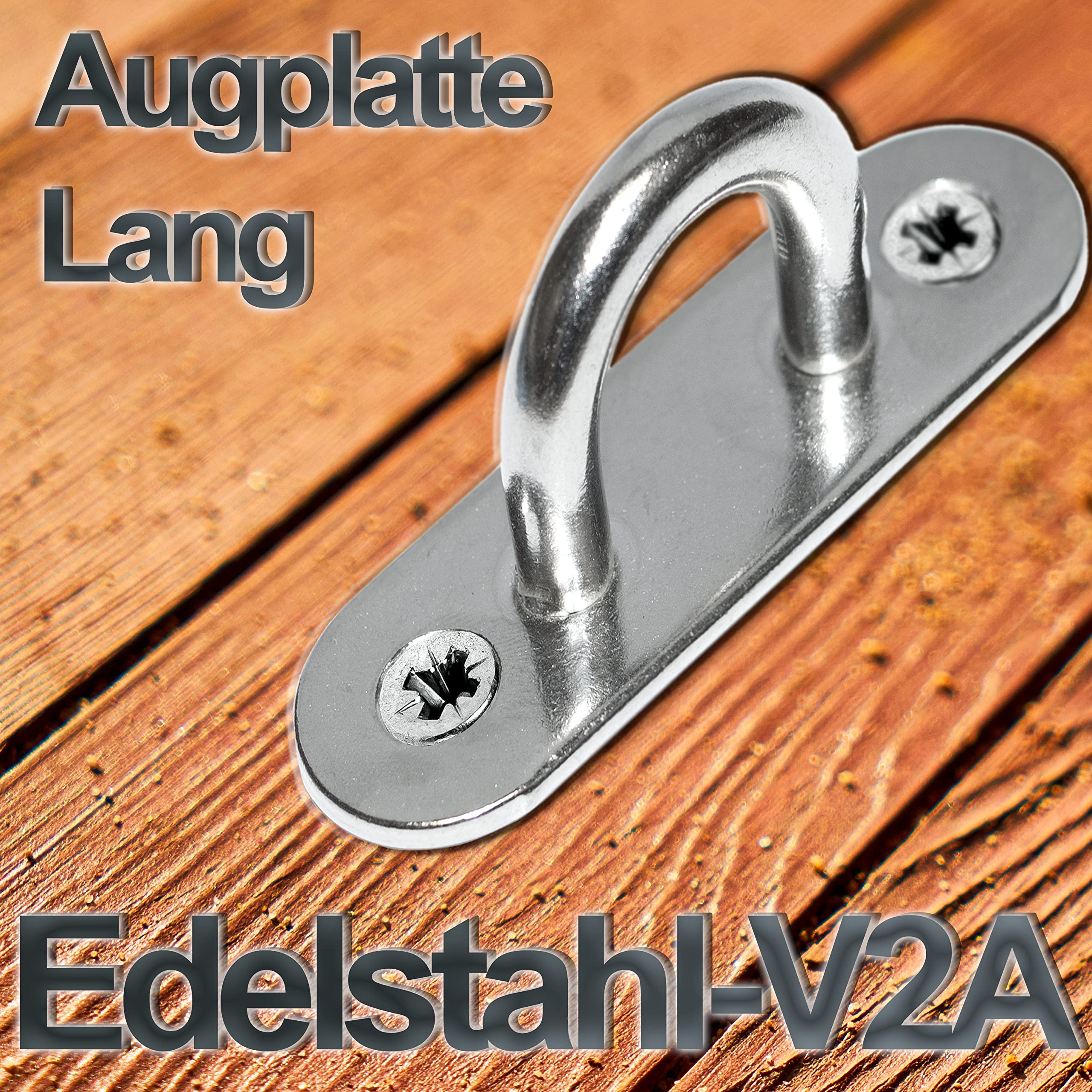 PRIOstahl Augplatte Mastplatte 65x19mm V2A 8 Stück