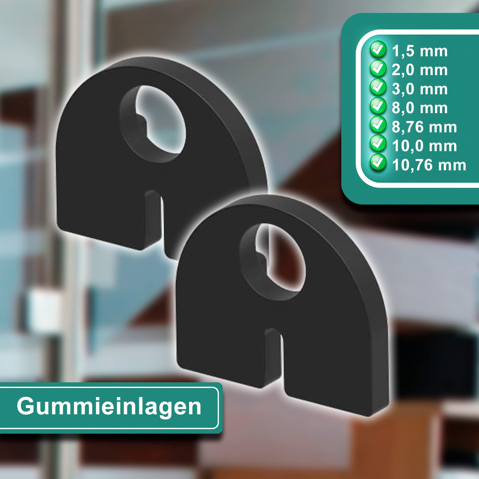 PRIOstahl Glashalter Flach Glas 3 mm Edelstahl V2A 4 Stück