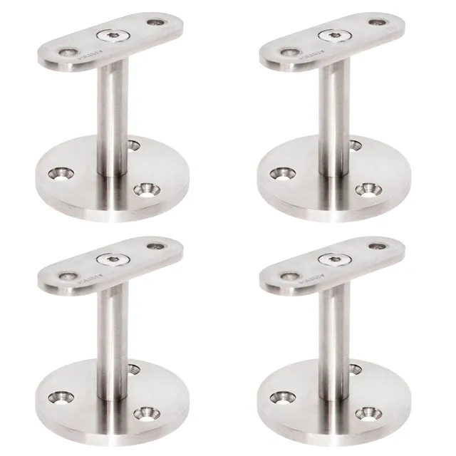 PRIOstahl Handlaufhalter flach V2A Wand 4 Stück