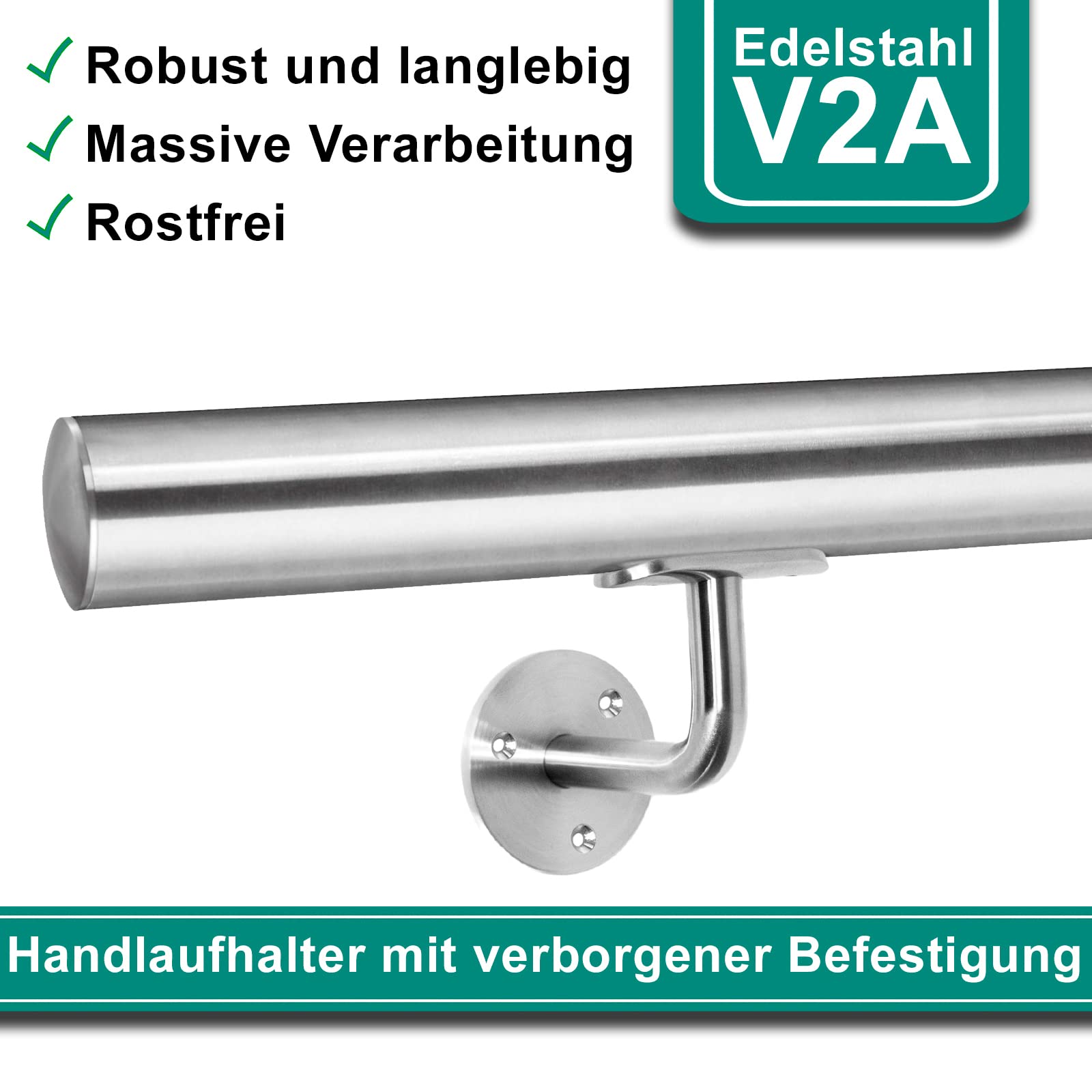 PRIOstahl Handlaufhalter 42,4mm Edelstahl V2A 1 Stück