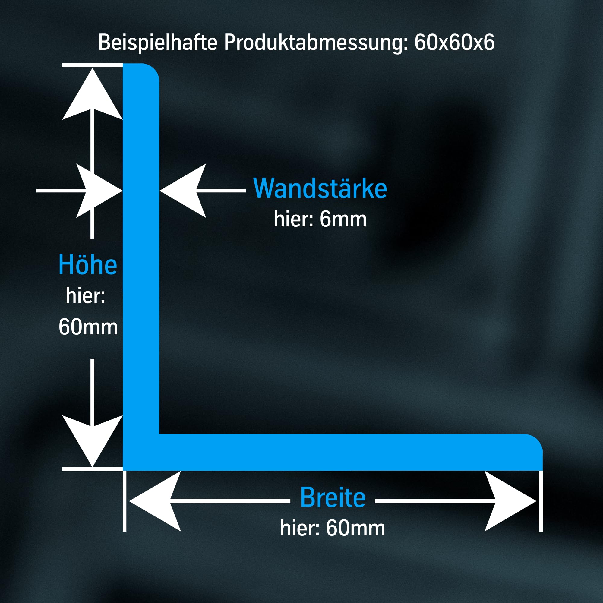 thyssenkrupp Aluminum Winkelprofil Messing 20x20x2 1000mm