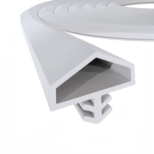 PRIOstahl Türdichtung Weiß 25 m PVC Falzbreite 12 mm Holztür