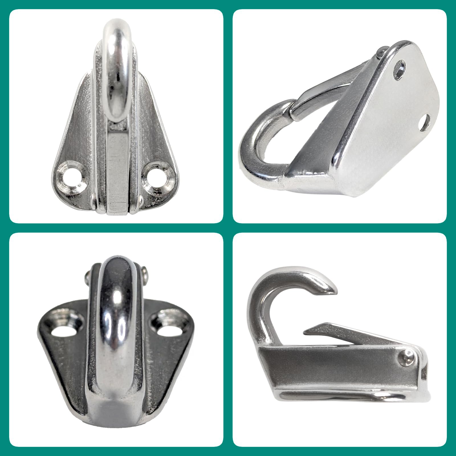 PRIOstahl Fenderhaken 45x32 Federhaken V4A 4 Stück