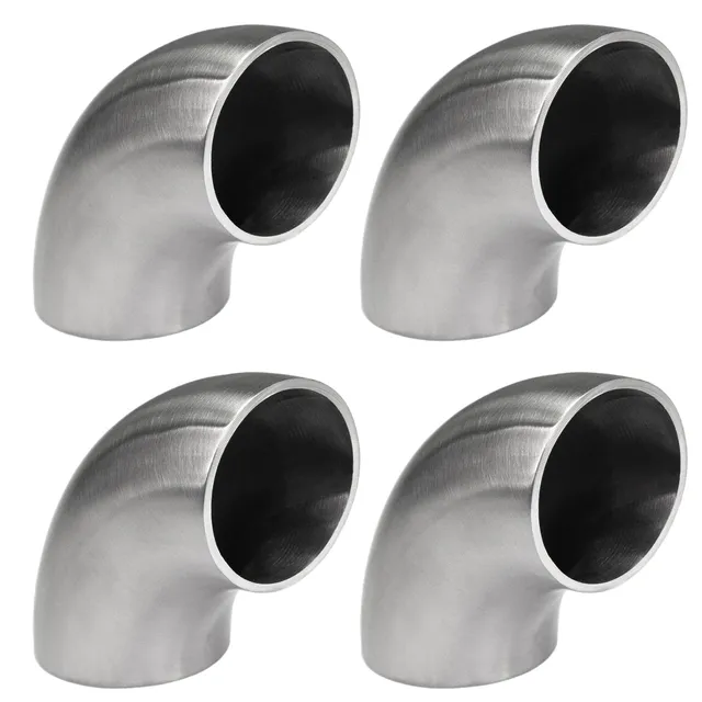 PRIOstahl Schweißbogen Rohrbogen 90° Edelstahl V2A Ø42,4 mm 4 Stück