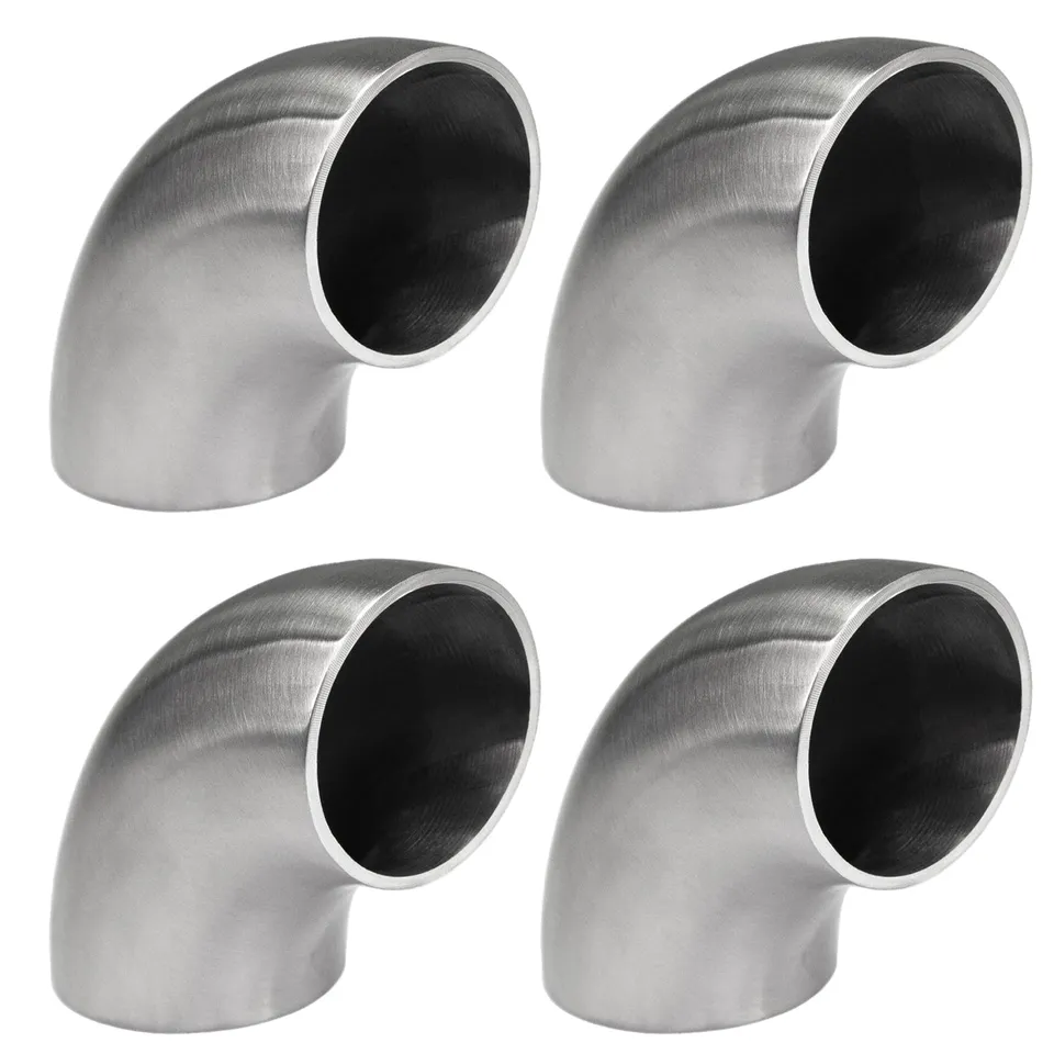 PRIOstahl Schweißbogen Rohrbogen 90° Edelstahl V2A Ø42,4 mm 4 Stück