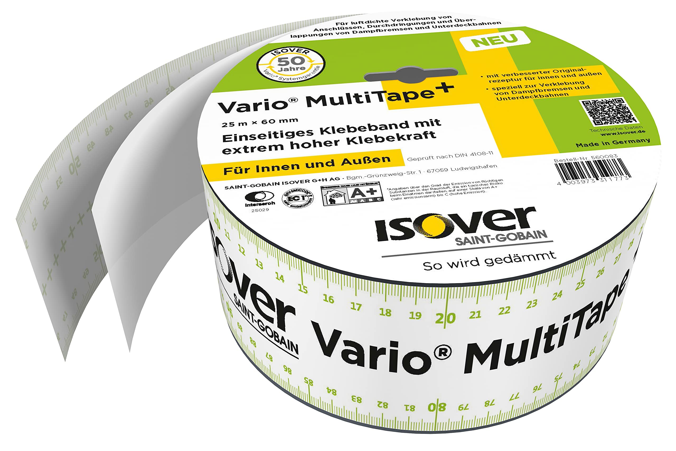 Isover Vario MultiTape+ Klebeband 25m x 60mm weiß