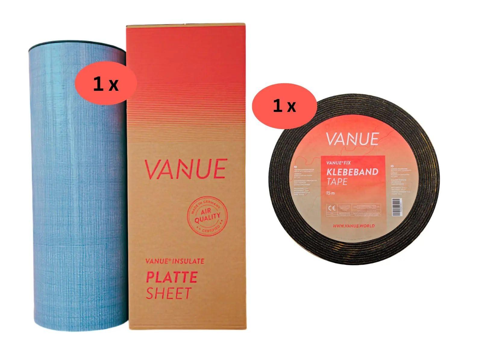 Vanue SET XS 5 m² Insulate 19 mm Dämmset Kautschuk Camper