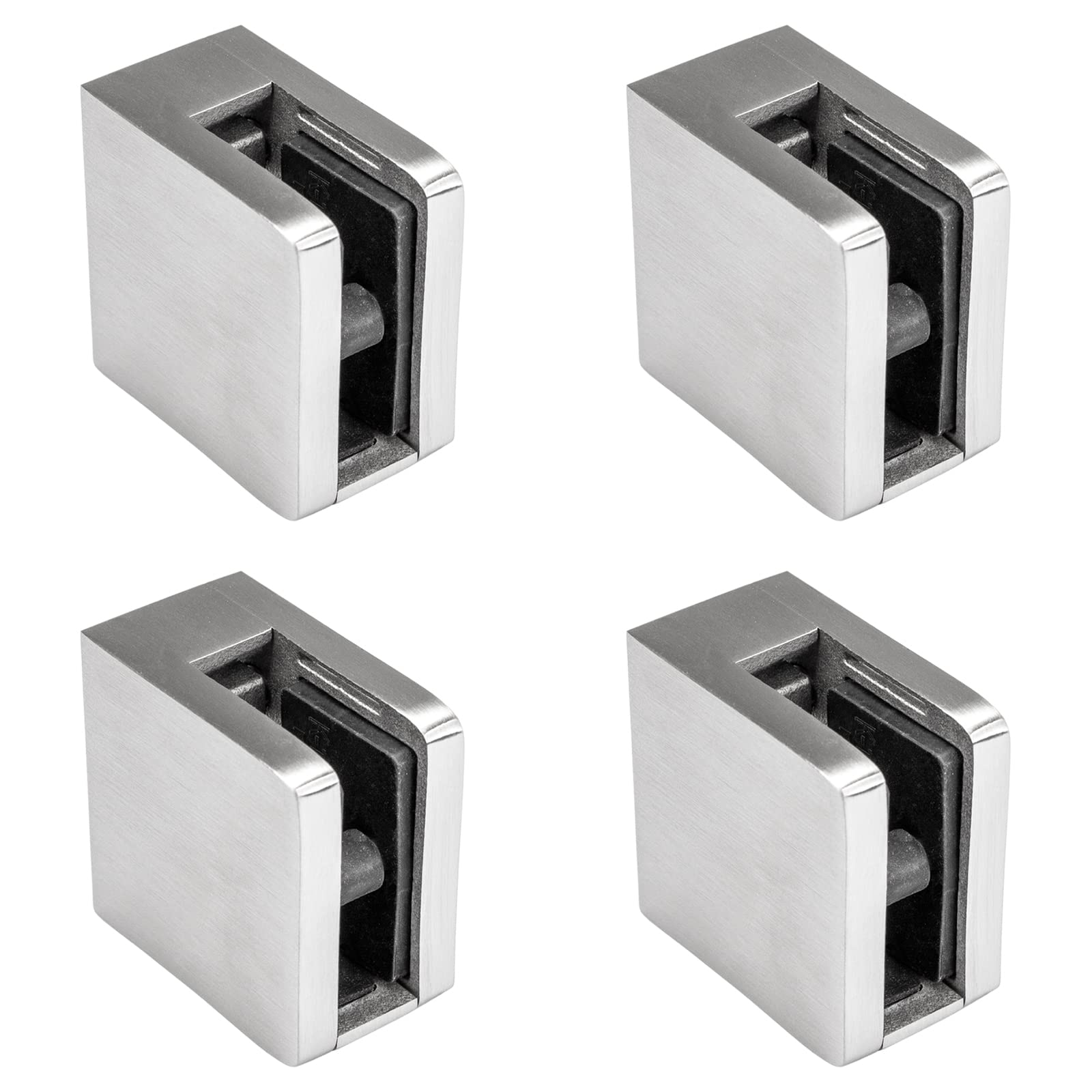 PRIOstahl Glashalter flach 8,76mm Edelstahl V2A 4 Stück