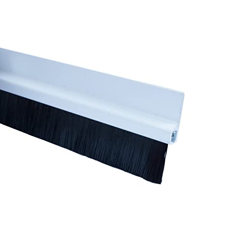 PRIOstahl Türdichtung Bürste Alu Weiß 1 Meter Selbstklebend