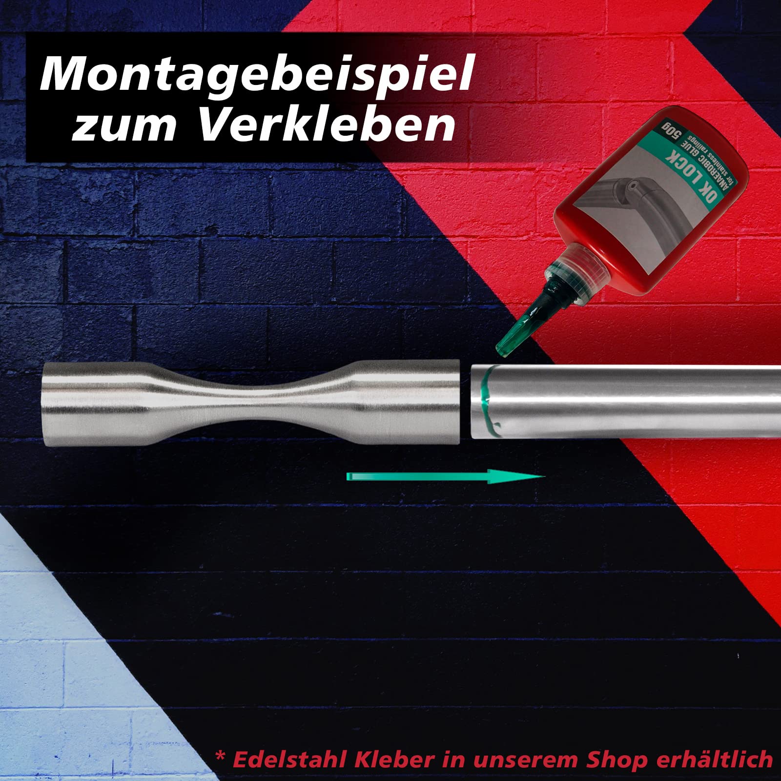 PRIOstahl Stabverbinder Flexibel 12mm 4 Stück Edelstahl V2A