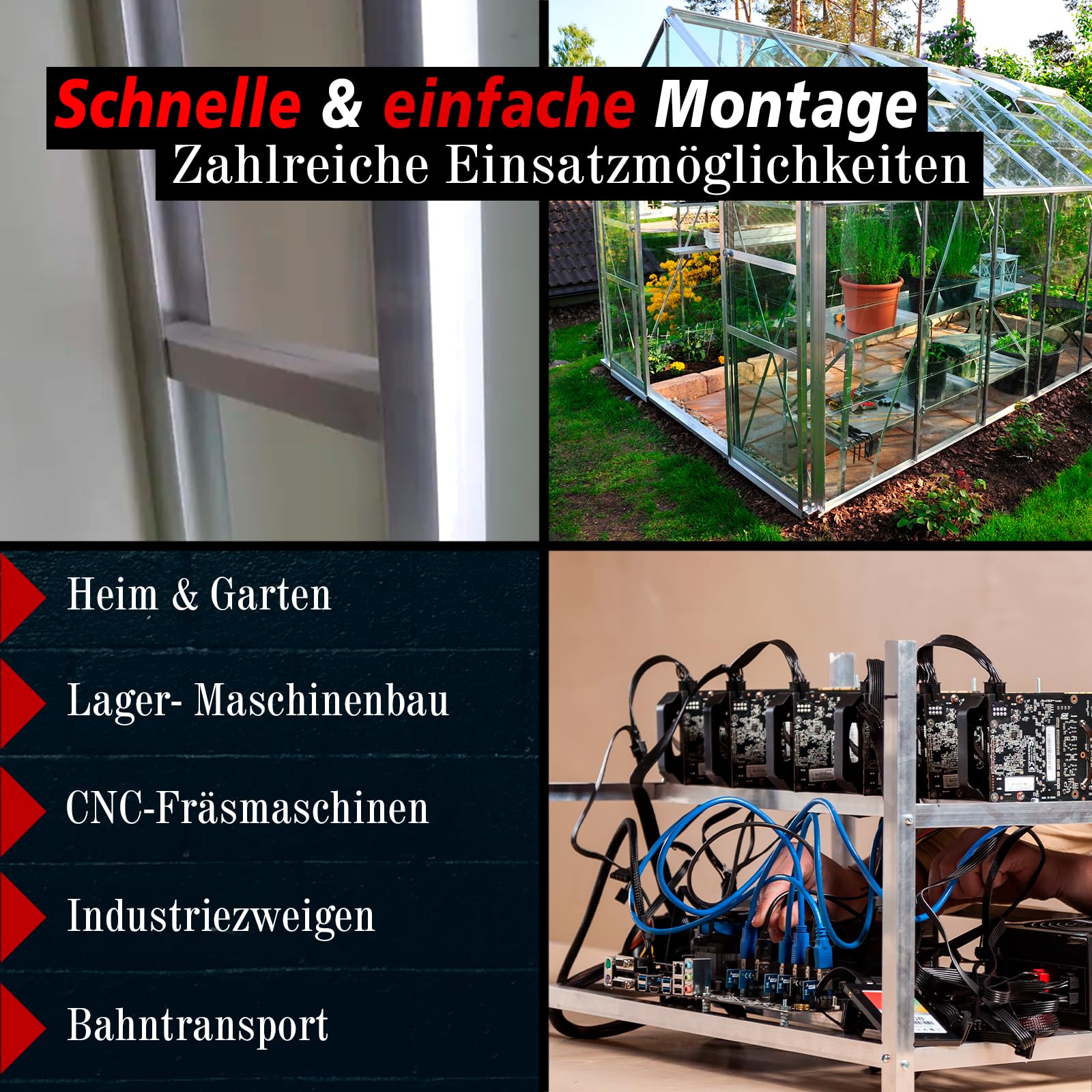 PRIOstahl U-Profil Aluminium 60x40x3mm 2000mm Alu