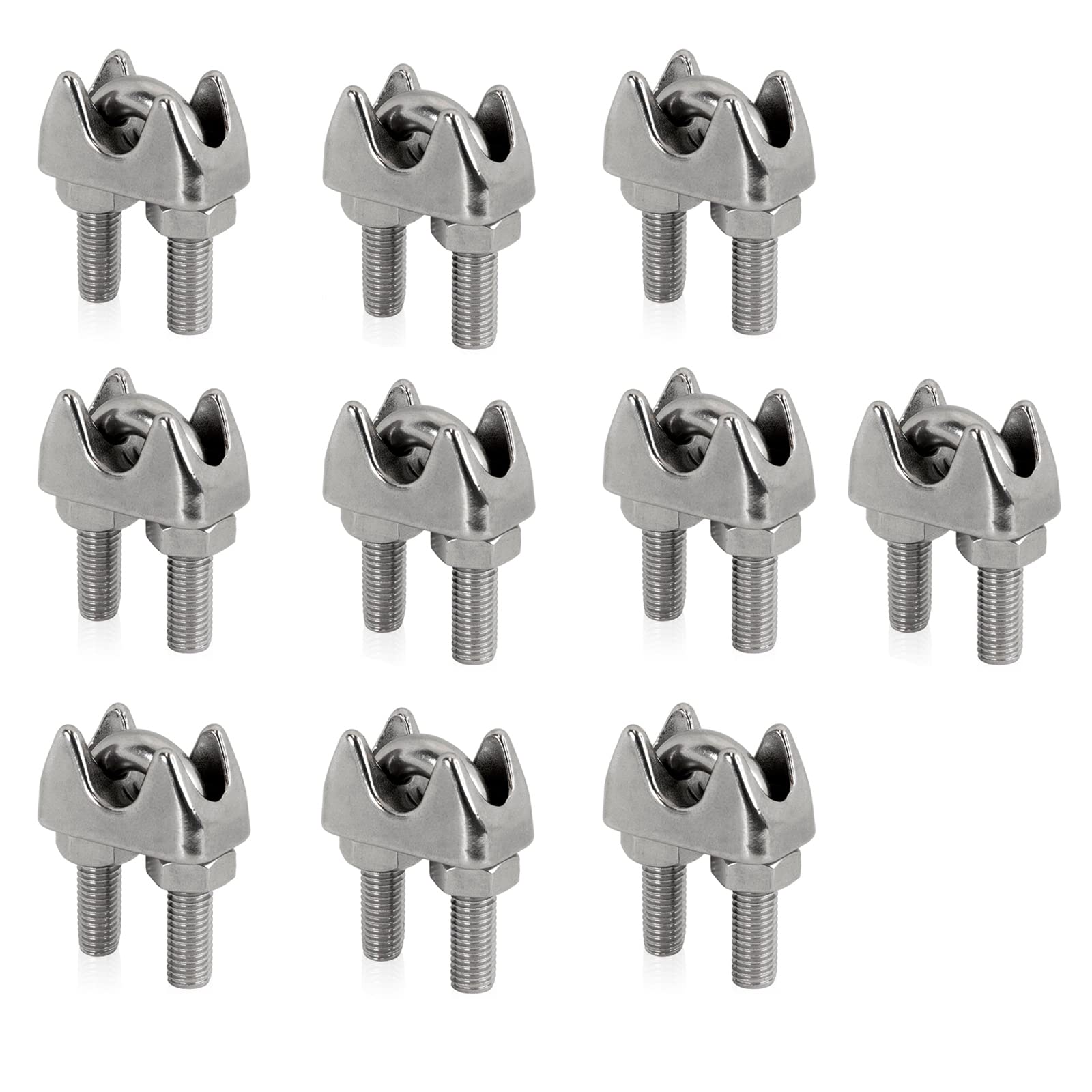 PRIOstahl Geländerbau Drahtseilklemme 10 mm 10 Stück V4A