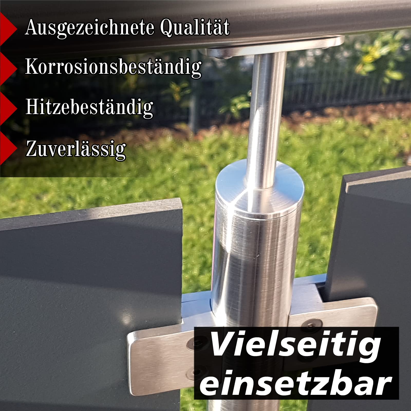 PRIOstahl Handlaufstütze M10 Gelenk Ø42,4mm 4 Stück V2A