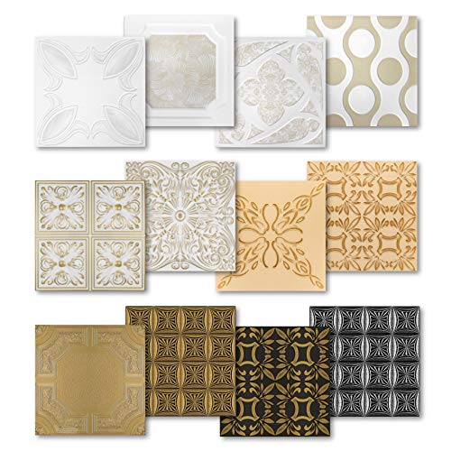 Hexim Deckenplatten 50x50cm Nr.57.TB Weiß-Beige 2 qm XPS