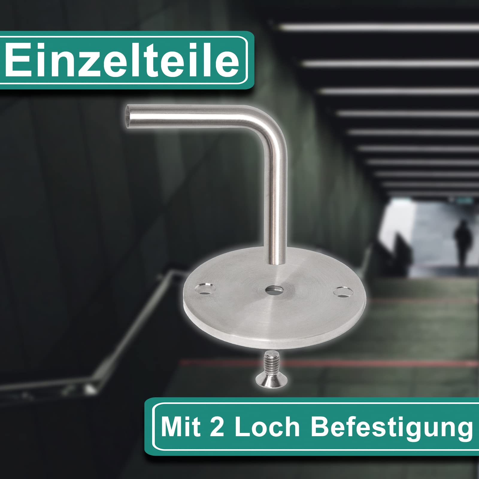 PRIOstahl Geländerbau Handlaufhalter 4er Set Edelstahl V2A