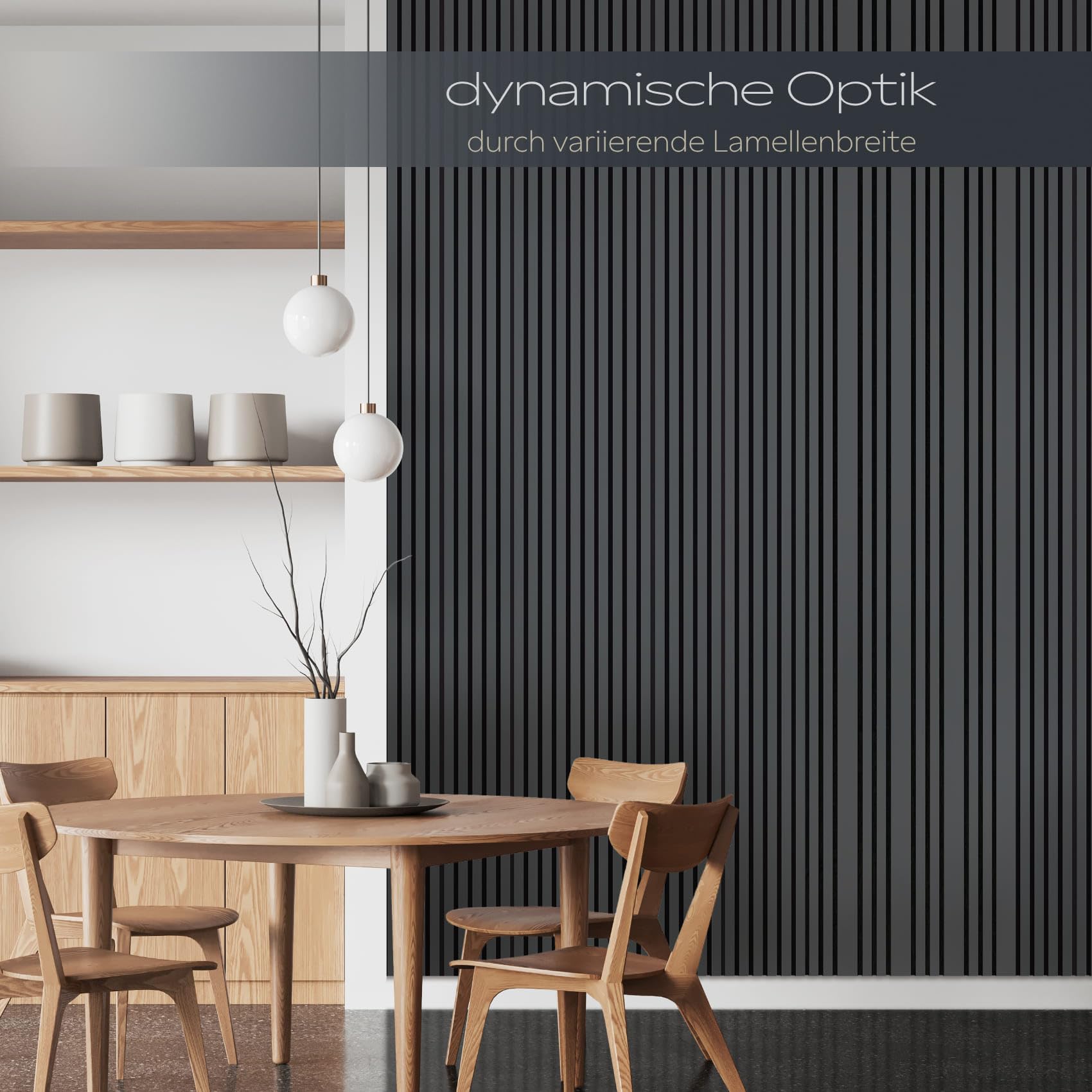 Hexim Akustikpaneele Mila 138,5x60 4er Black Lead 3,32 m²