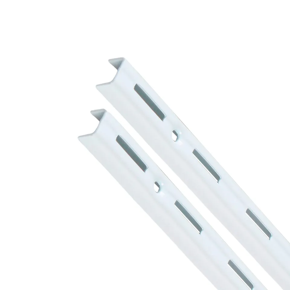 PRIOstahl Wandschiene 1-reihig 2000 mm Weiß 2 Stück Schwerlast