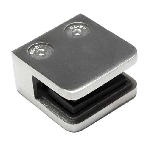 PRIOstahl Geländerbau Glashalter flach 6 mm V2A 1 Stück