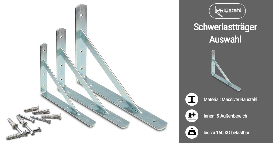PRIOstahl Schwerlastträger verzinkt 330x500mm 1 Stück Konsole