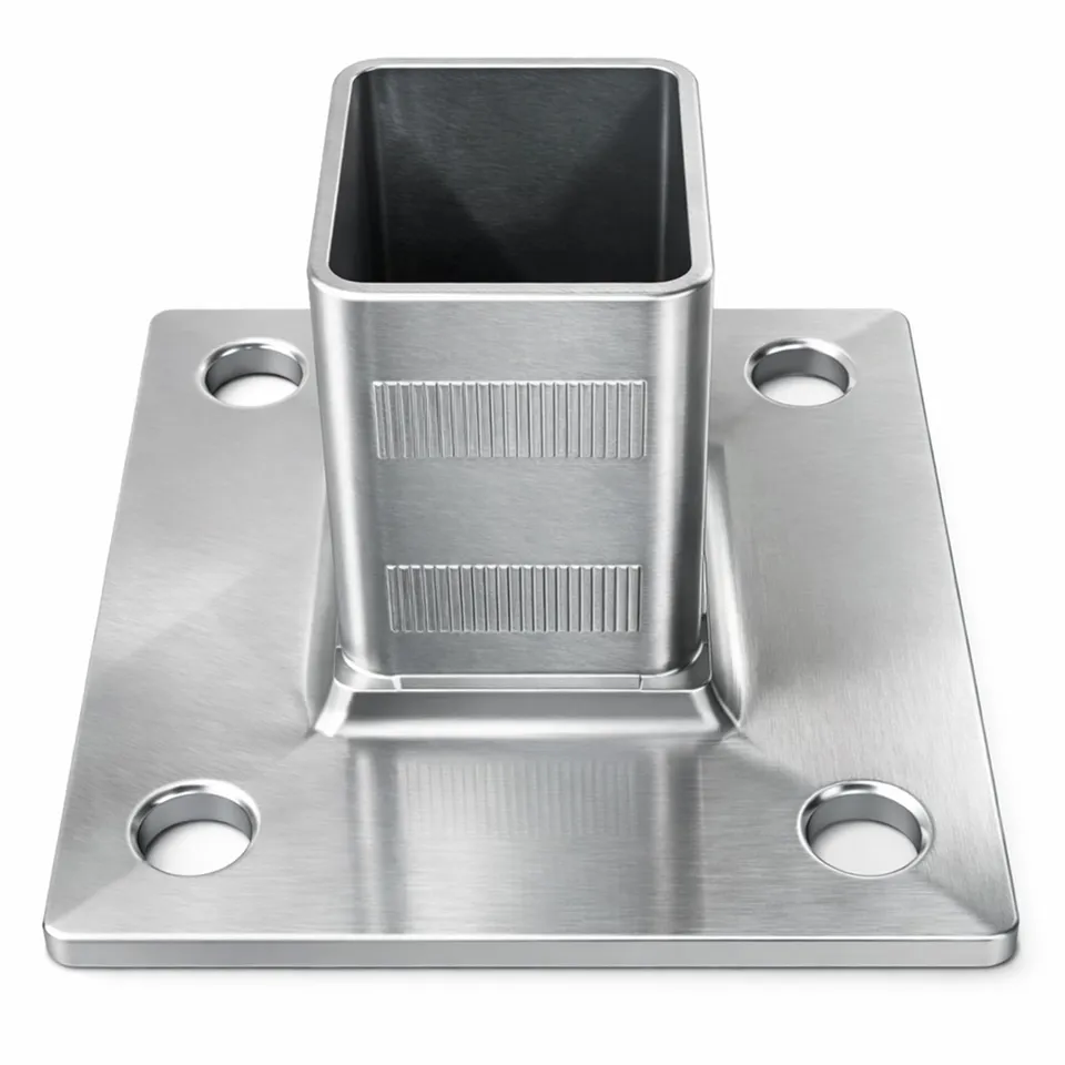 PRIOstahl Bodenanker 40x40mm Edelstahl V2A 1 Stück