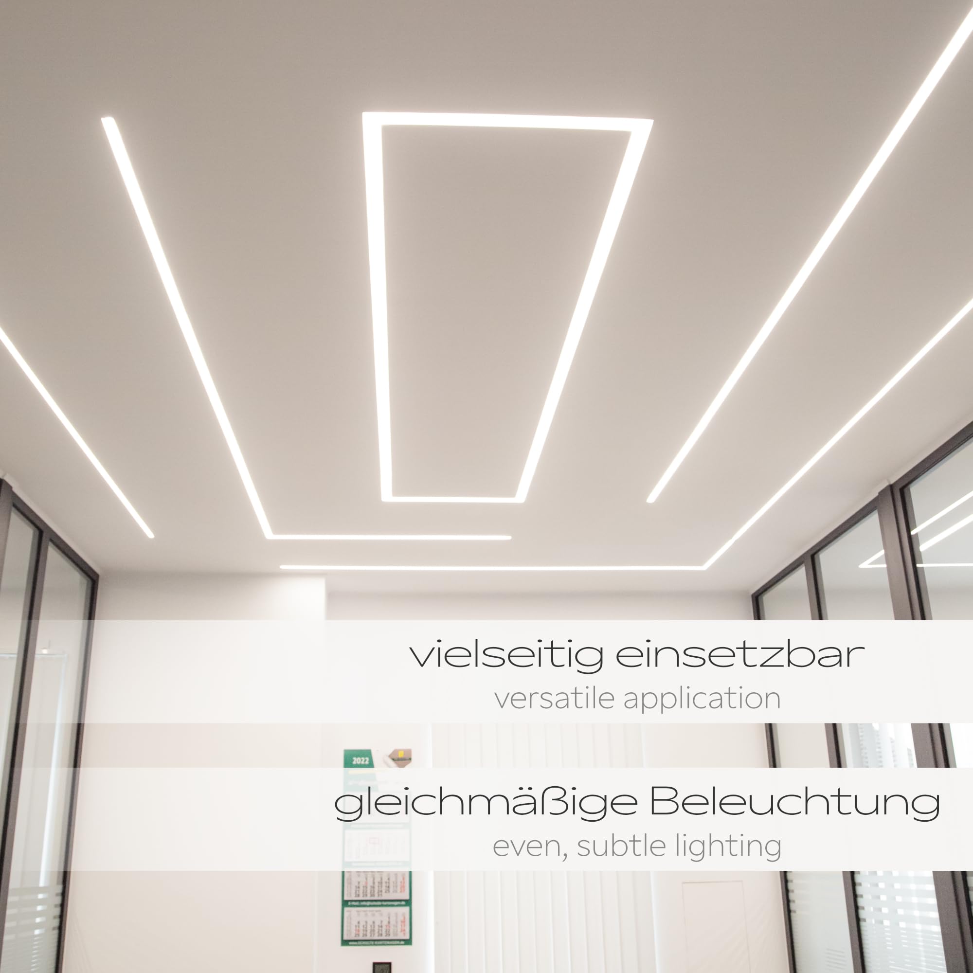 Hexim LED Trockenbauprofil ALED-1 Alu 10 m 5 Leisten