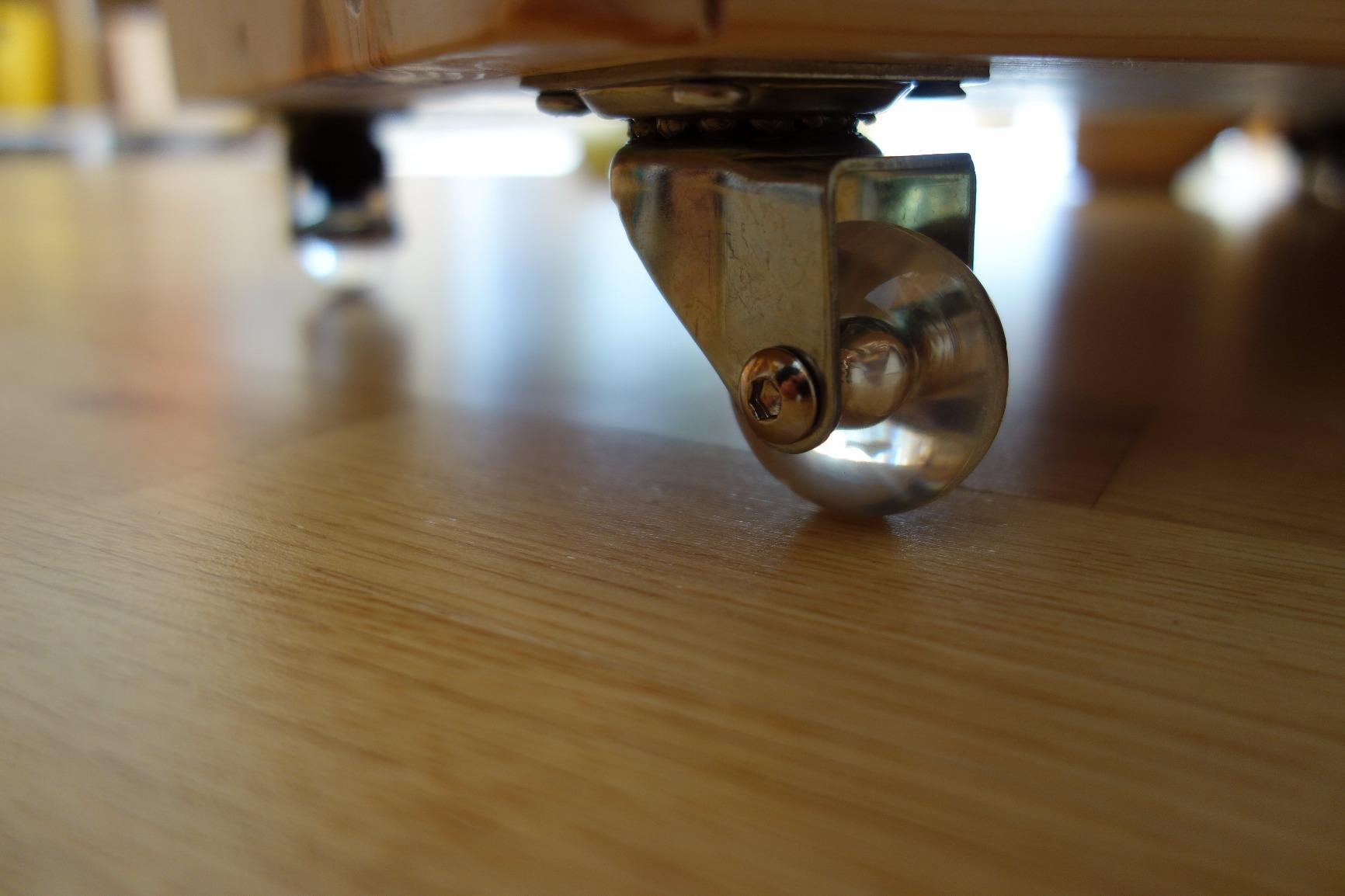 PRIOstahl Transportrollen 50mm Möbelrollen transparent 4er Set Bremse