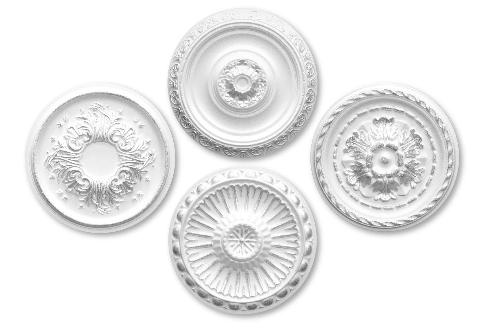 Hexim R-30 Stuckrosette Ø 60 cm silber EPS