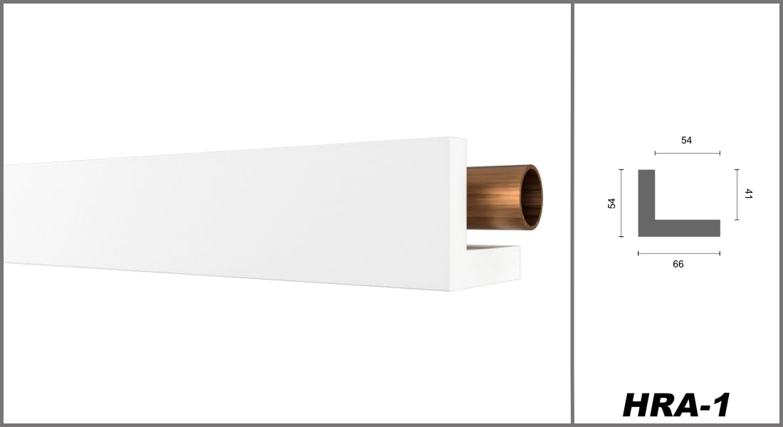 Heximo HRA-1 Winkelprofil Weiß 54x66mm 10,2 Meter 6 Leisten