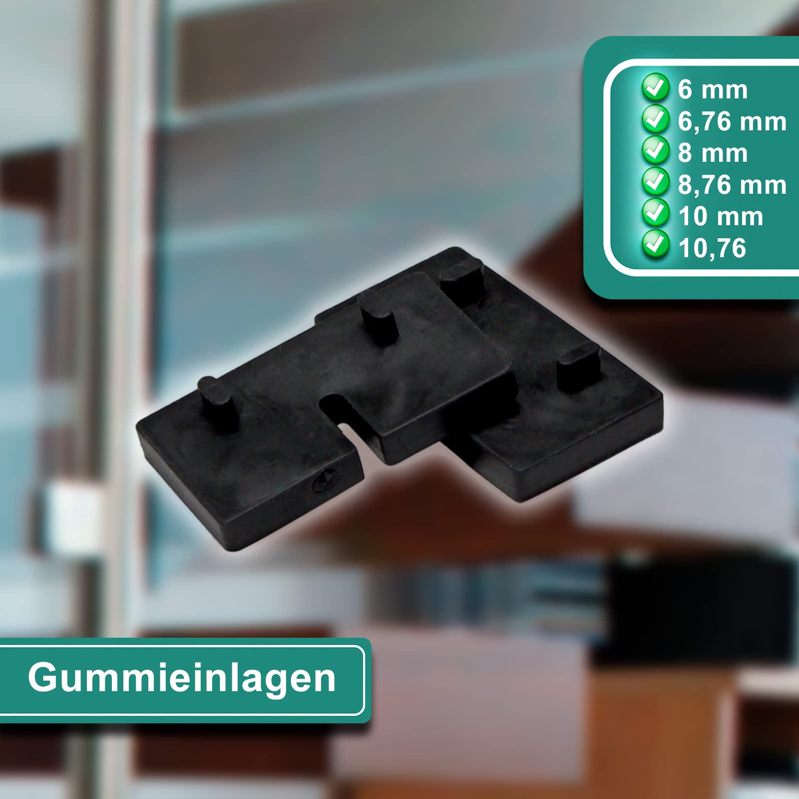 PRIOstahl Glashalter Flach 8mm Edelstahl V2A 45mm 4 Stück