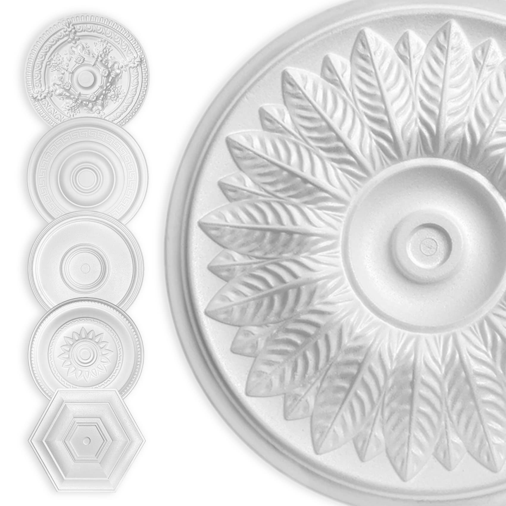 Hexim Antik Deckenrosette 60 cm weiß EPS Stuck
