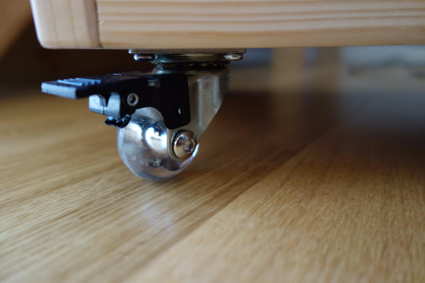 PRIOstahl Transportrollen 50mm Möbelrollen transparent 4er Set Bremse