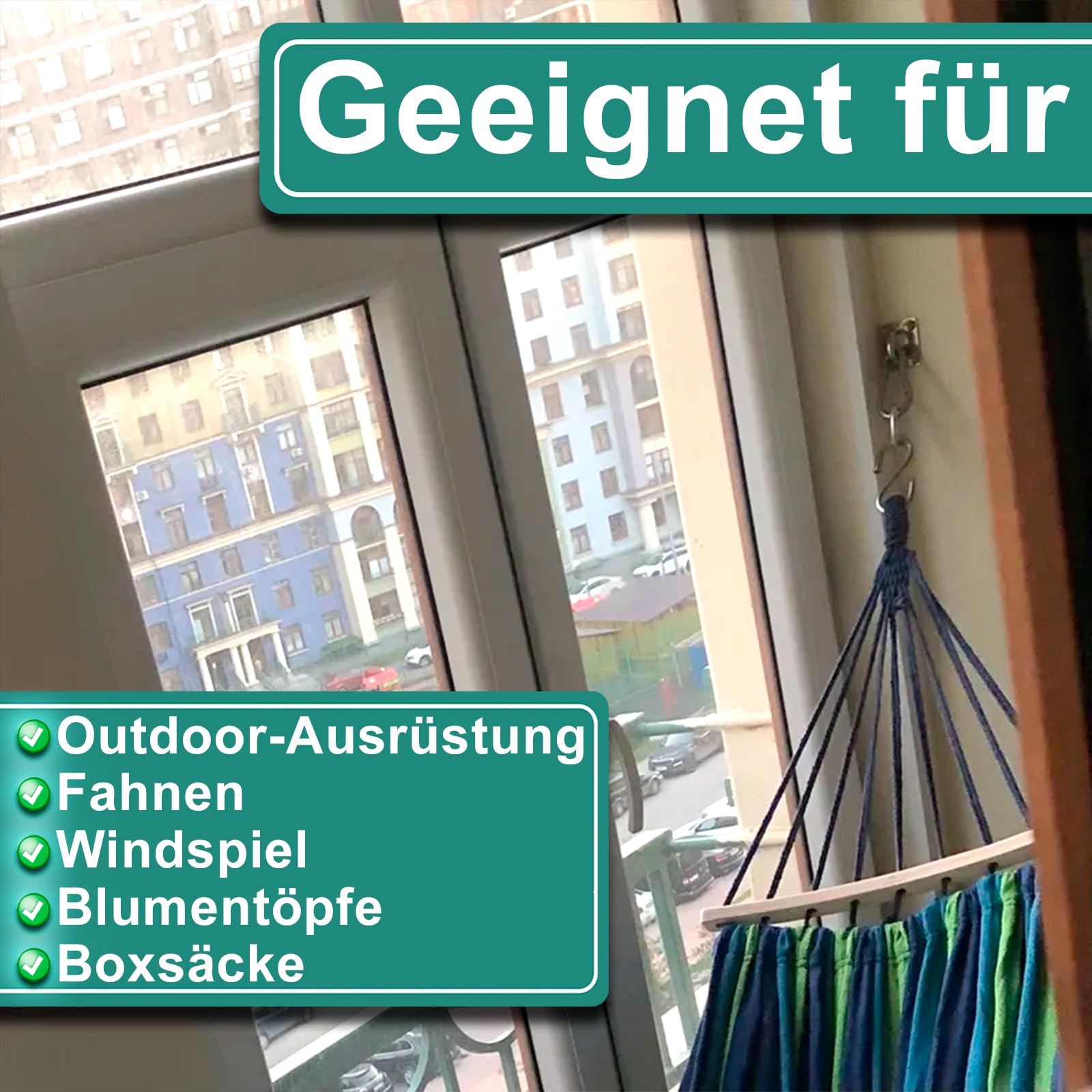PRIOstahl Augplatte 50x40mm 4er Set mit Karabiner