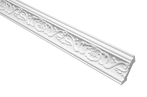 Hexim Stuckleisten B-06 Deckenleiste 53x53 mm 20 Meter weiß