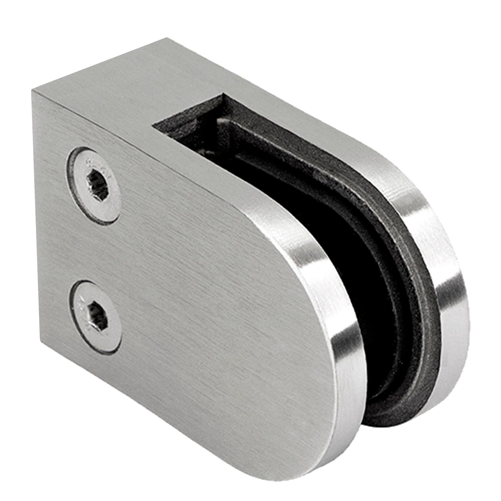 PRIOstahl Glashalter 63x45mm Flach Glas 8mm Edelstahl V2A