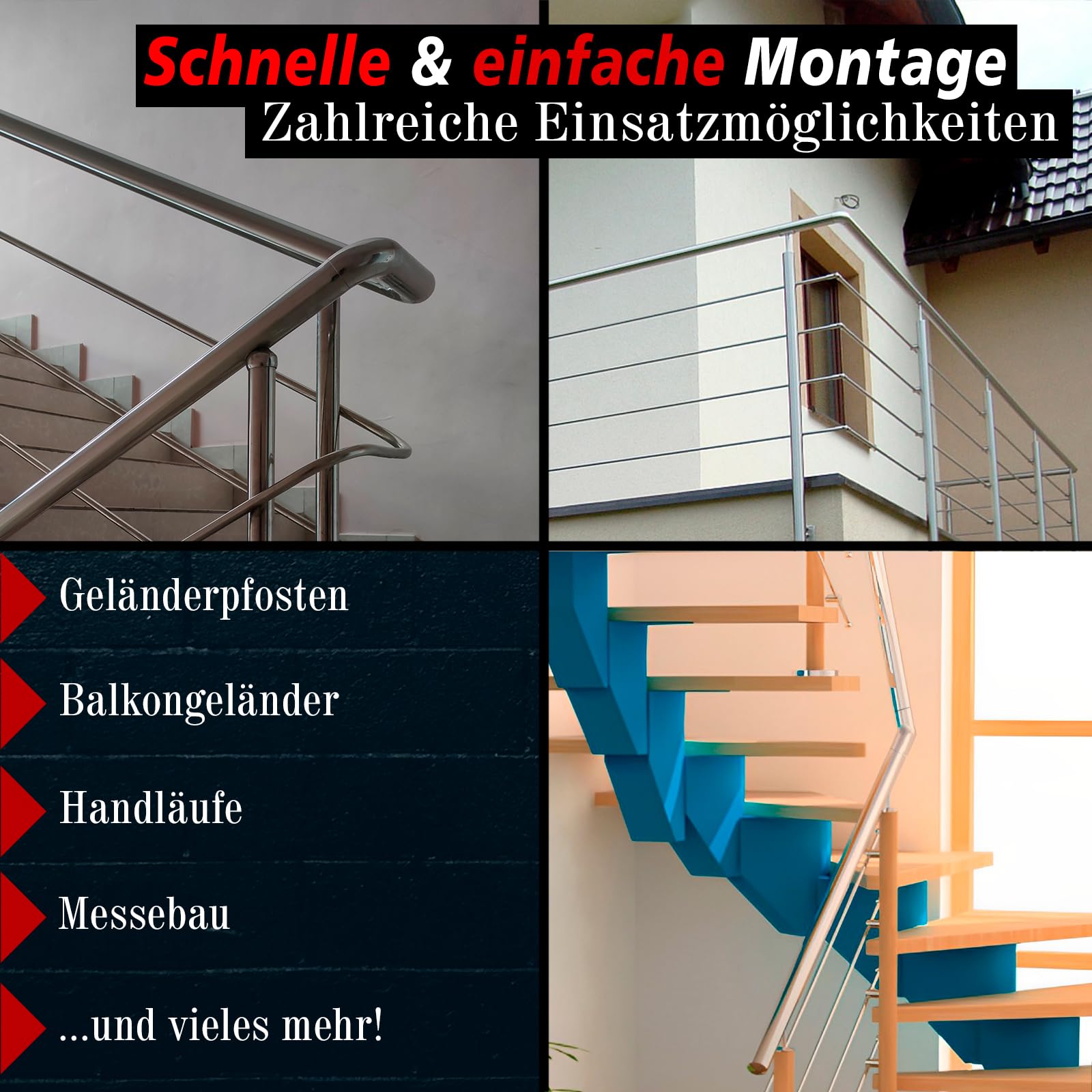 PRIOstahl Geländerbau Rohrbogen Ø 42,4 mm Edelstahl V2A 1 Stück