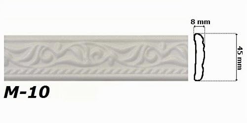Hexim Stuckleisten M-10 Flachleiste 45x8 mm 30 Meter überstreichbar