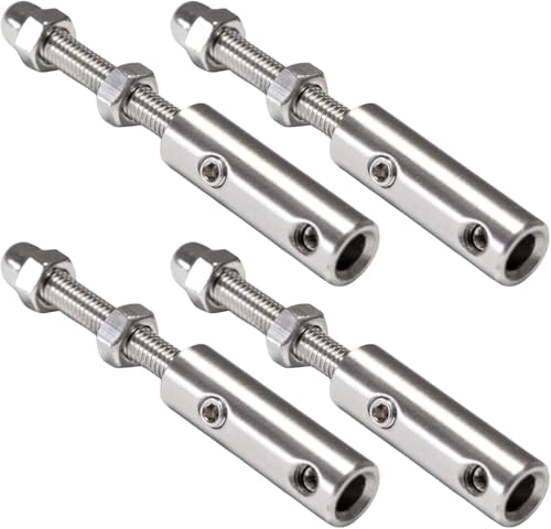 PRIOstahl Geländerbau Seilspanner M6 Edelstahl 4-6mm 4 Stück