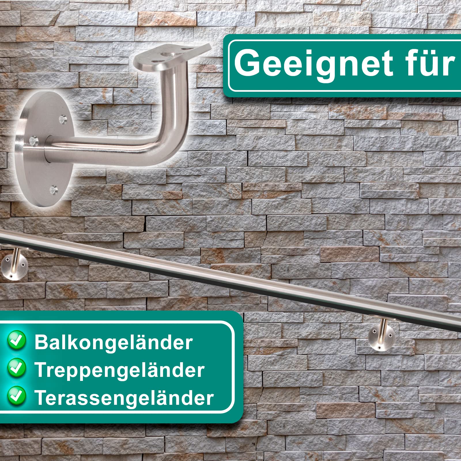 PRIOstahl Handlaufhalter 42,4mm Edelstahl V2A 1 Stück